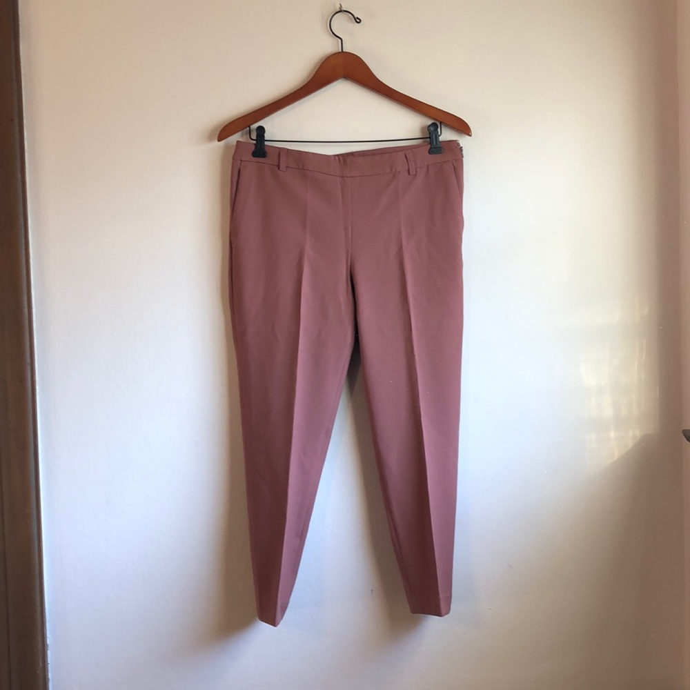Adrienne Vittadini dusty rose capris trouser sz 6